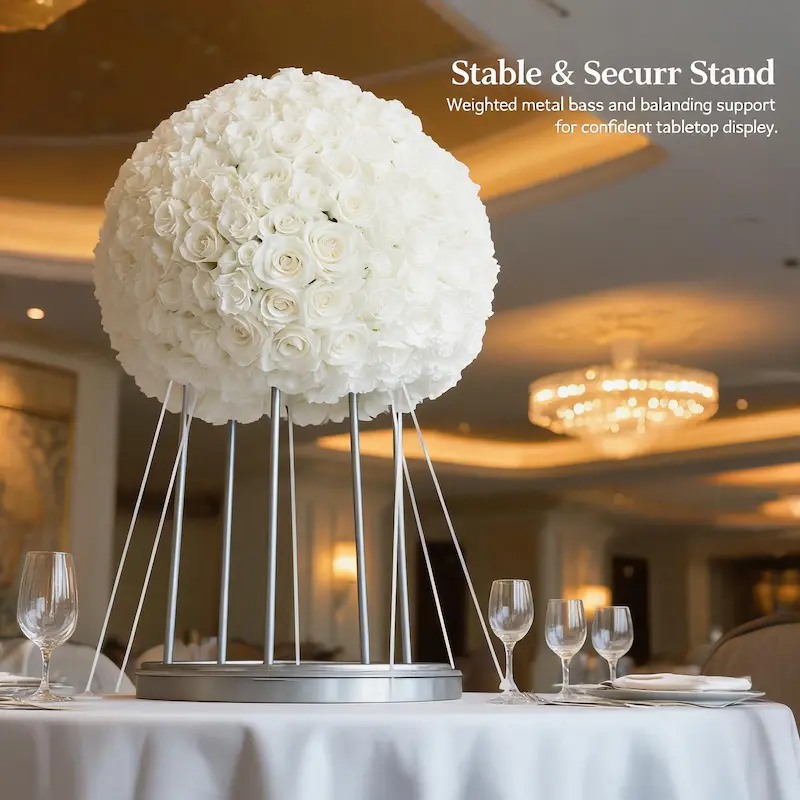 Artificial Flower Ball – Silk Flower Ball Wedding Decoration（Versatile Silk Floral Decor for Weddings & Events）