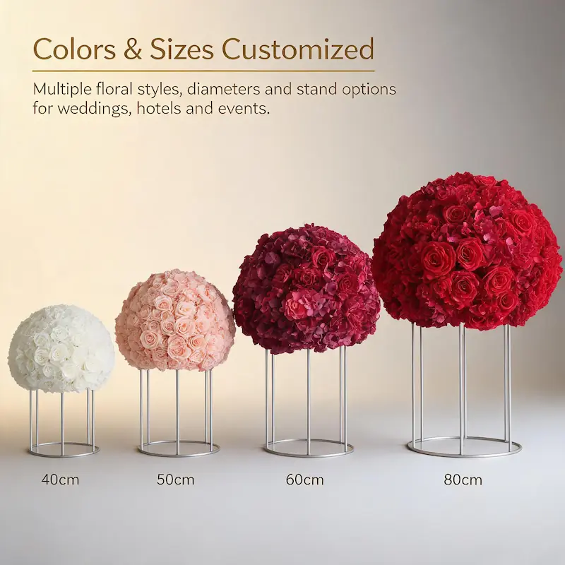 Artificial Flower Ball – Silk Flower Ball Wedding Decoration（Versatile Silk Floral Decor for Weddings & Events）