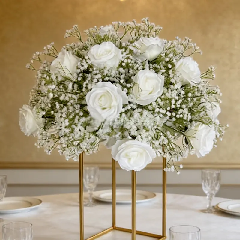 Silk Flower Arrangements – Artificial Silk Flower Ball（Premium Silk Floral Decor for Weddings, Events & Displays）