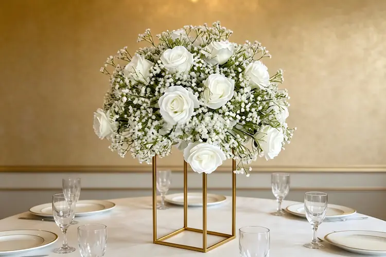 silk flower ball floral arrangements event decor