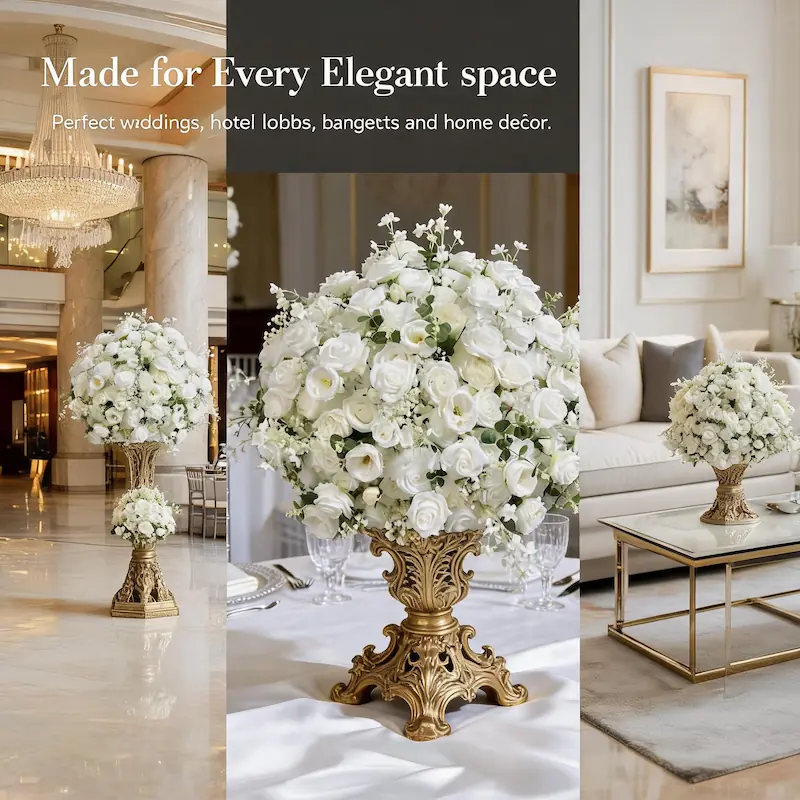 Flower Arrangement Wedding – Artificial Flower Ball Centerpiece（Elegant Floral Ball for Wedding Tables & Displays）