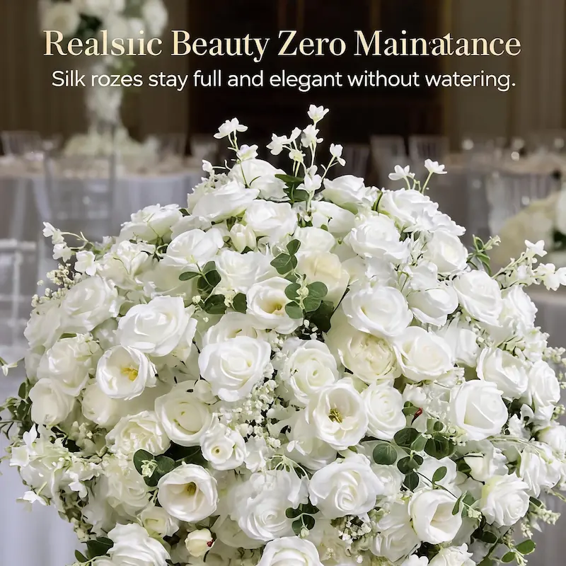Flower Arrangement Wedding – Artificial Flower Ball Centerpiece（Elegant Floral Ball for Wedding Tables & Displays）