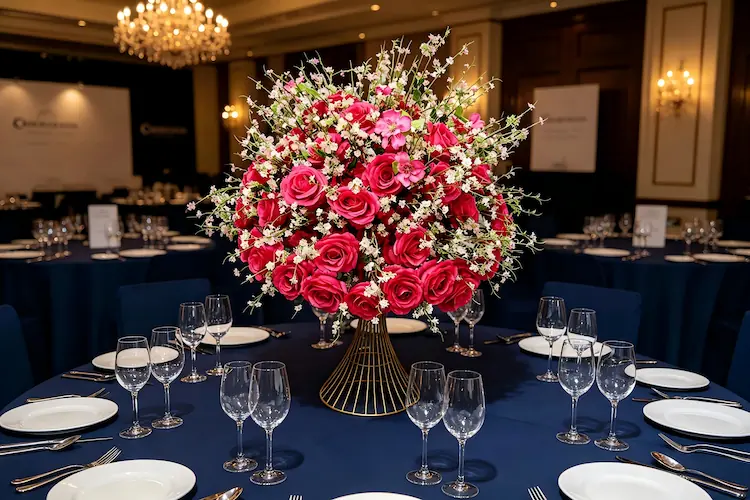 flower ball table centerpiece corporate event gala