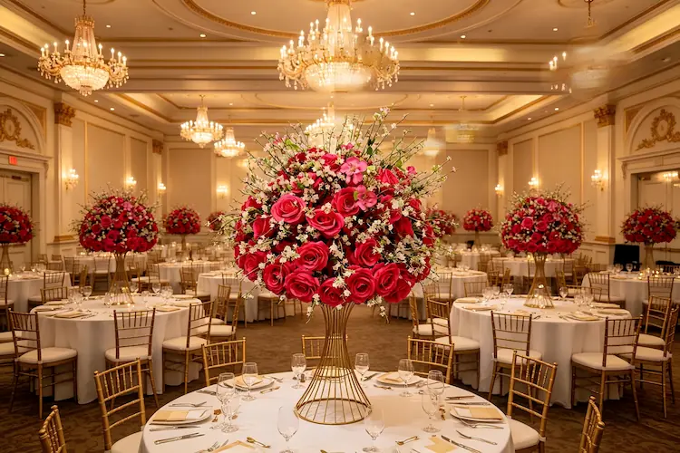 flower ball table centerpiece hotel banquet hall