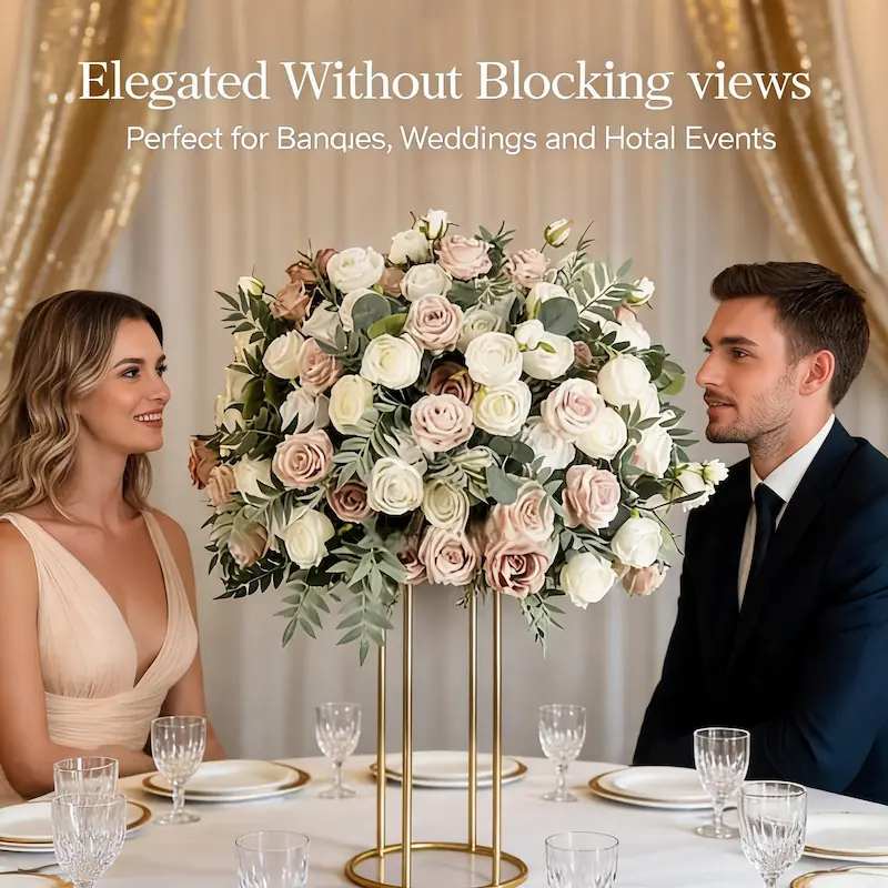 Flower Ball for Wedding – Artificial Flower Ball Decoration（Versatile Floral Ball for Wedding Ceremonies & Receptions）