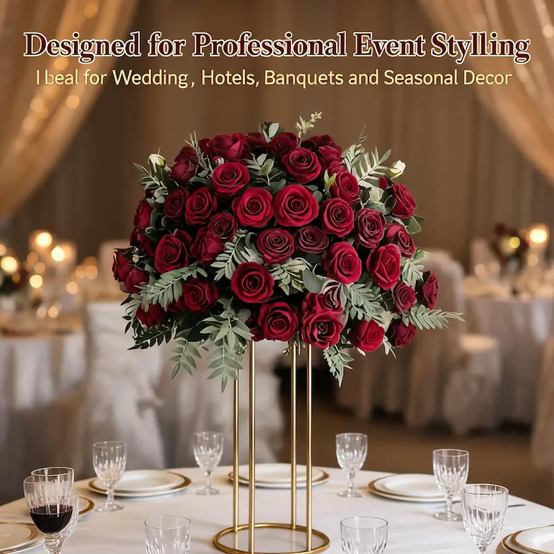 Flower Ball for Wedding – Artificial Flower Ball Decoration（Versatile Floral Ball for Wedding Ceremonies & Receptions）
