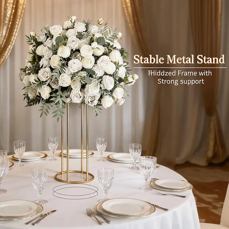 Flower Ball for Wedding – Artificial Flower Ball Decoration（Versatile Floral Ball for Wedding Ceremonies & Receptions）