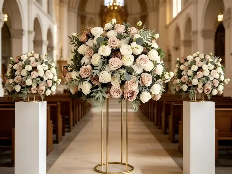 flower ball wedding multiple scenes altar table sweetheart entry
