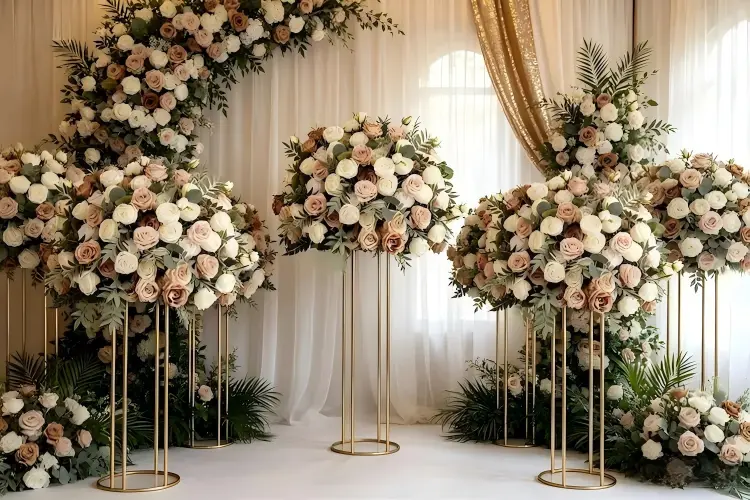 flower ball wedding photo backdrop welcome decor