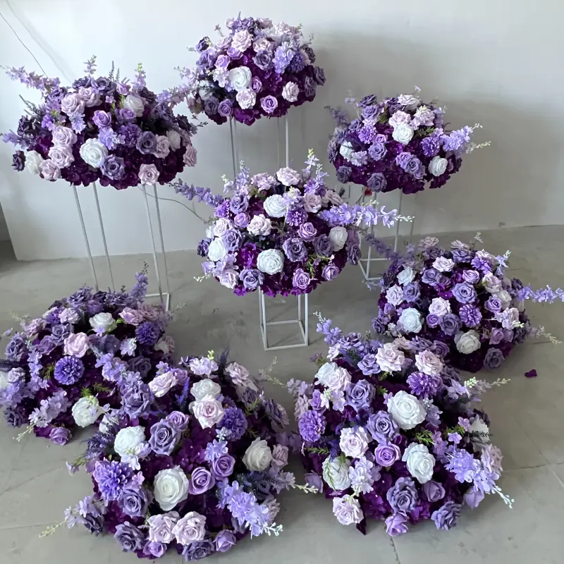 Purple Flower Ball – Artificial Purple Silk Flower Ball