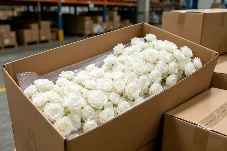 flower runner packaging in carton for shipping
