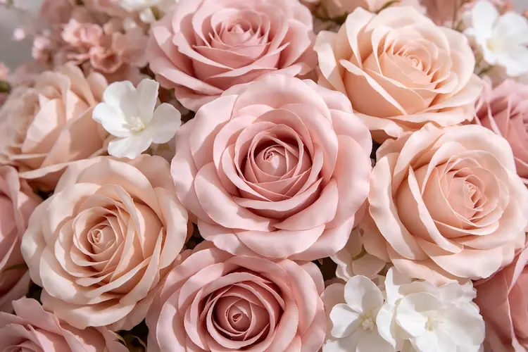flower runner texture close up silk petals decor