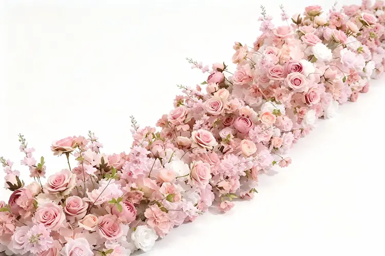 artificial flower runner product view lush floral decor