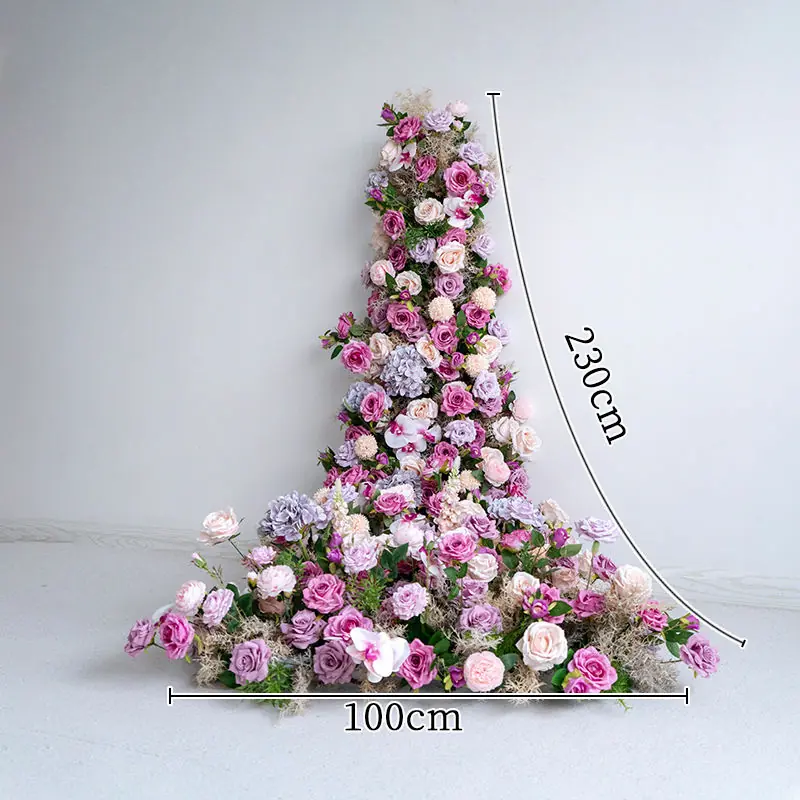 Wedding Flower Runner – Artificial Aisle Flower Runner（Lush Floral Runner for Wedding Aisle & Reception Decor）