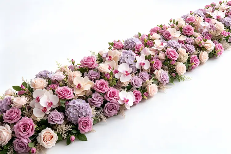 wedding flower runner product view lush aisle decor