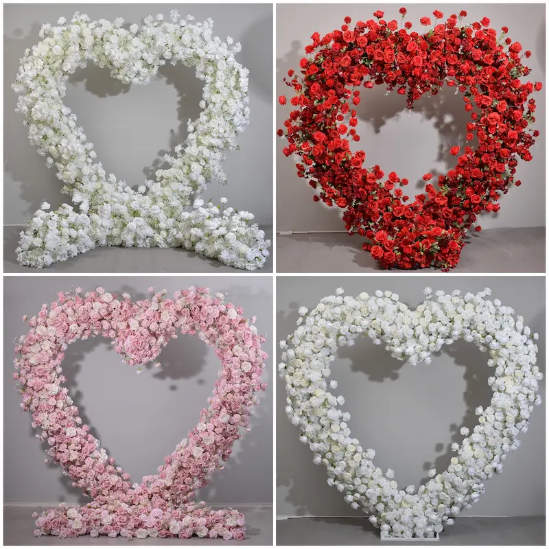 Custom Size White Heart Flower Arch – ODM Wedding Ceremony