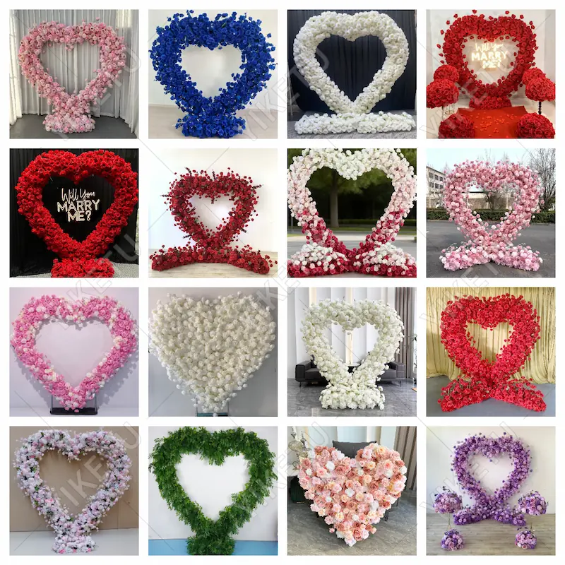 Custom Size White Heart Flower Arch – ODM Wedding Ceremony