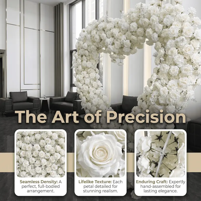 Custom Size White Heart Flower Arch – ODM Wedding Ceremony