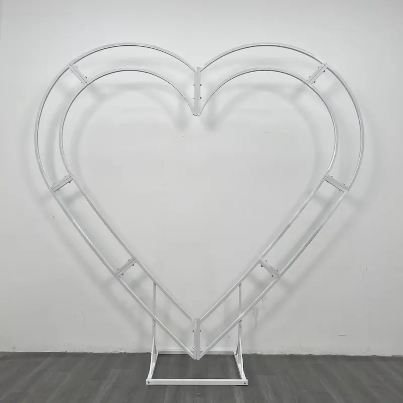 Metal Heart Shaped Arch Frame with Artificial Flowers – Bulk Order
