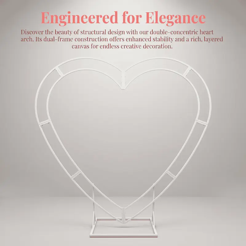 Heart Shaped Metal Arch – Reusable Event Backdrop for Wedding