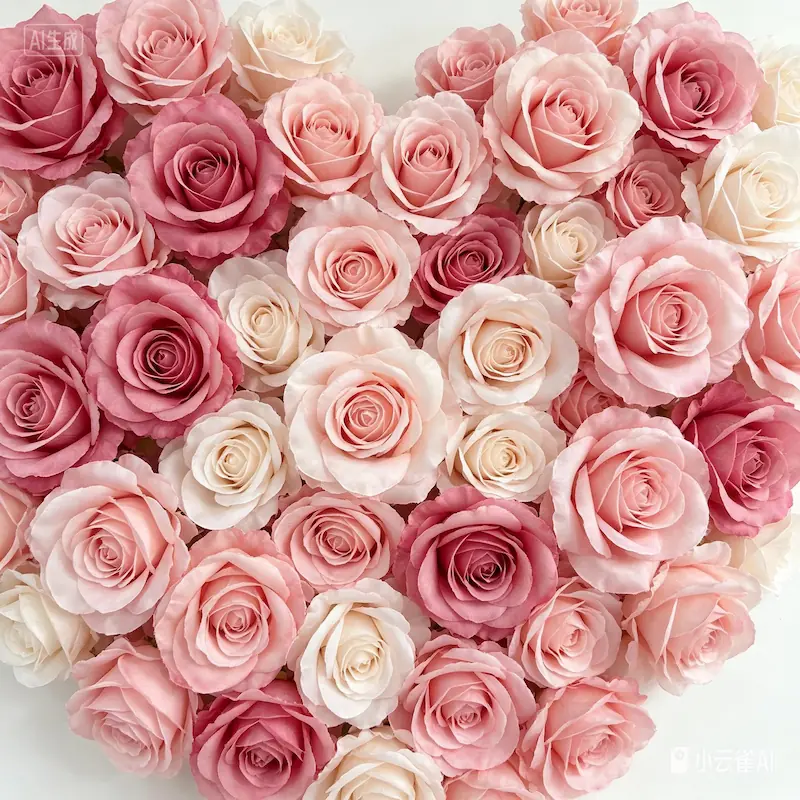 4x4ft Heart Flower Wall for Baby Shower – Pink and White