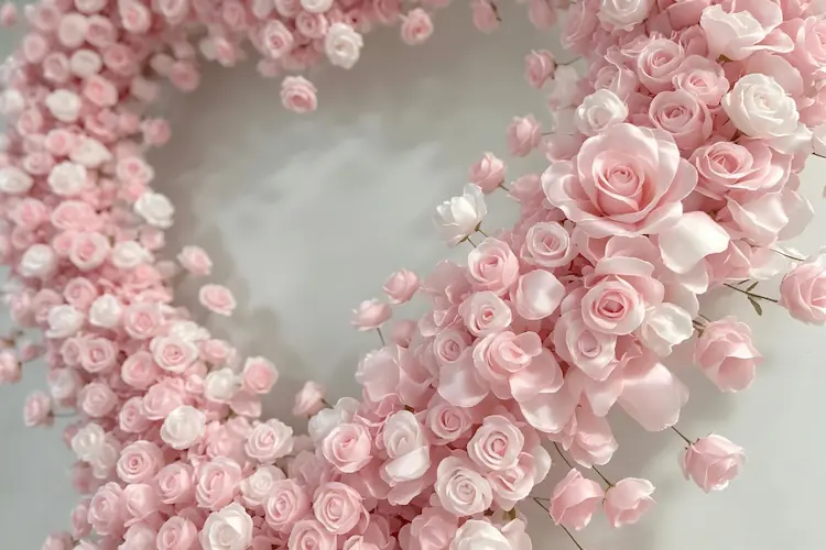 pink white flower texture close up silk petals