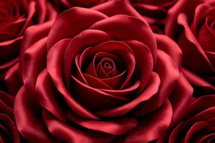 red silk rose texture close up realistic petals arch
