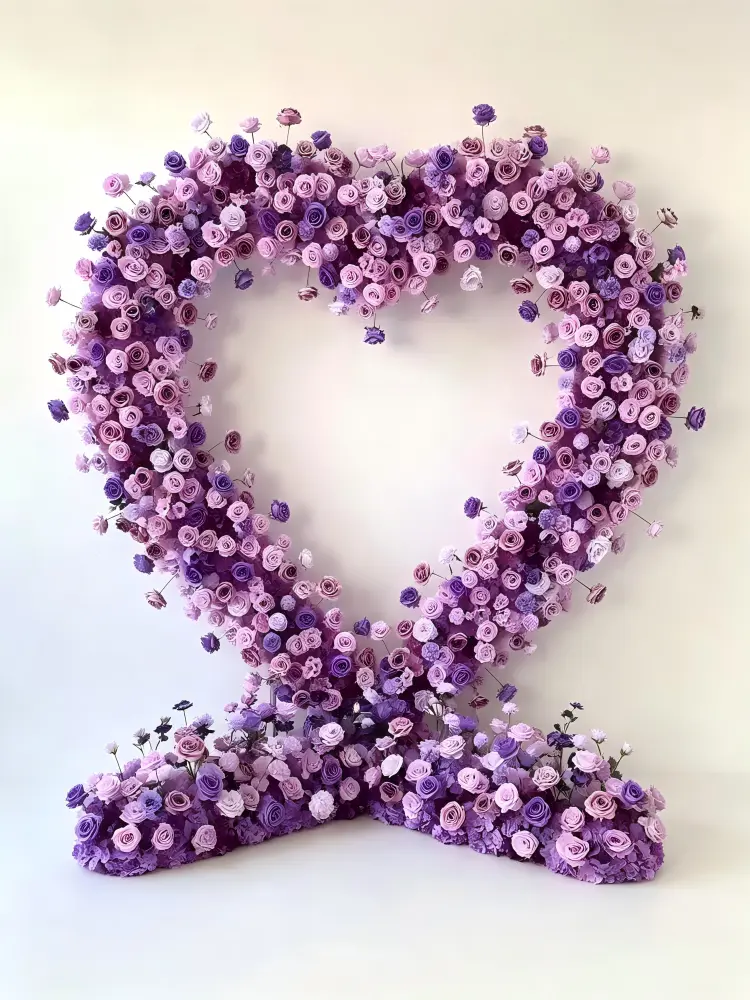 heart shaped floral arch multiple event scenarios wedding proposal