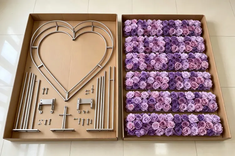 heart flower arch packaging foldable carton box shipping