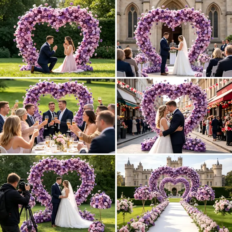 global wedding heart arch client case studies