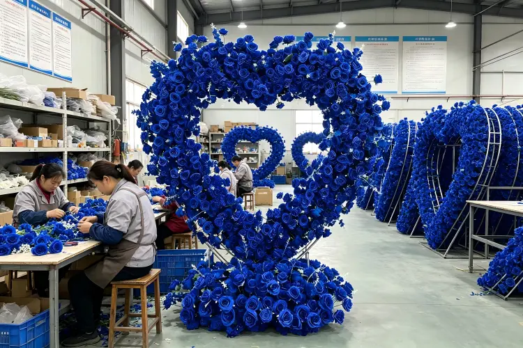 artificial flower factory production line workshop
