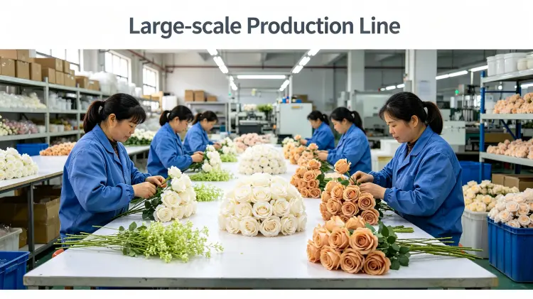 artificial flower factory production line workshop