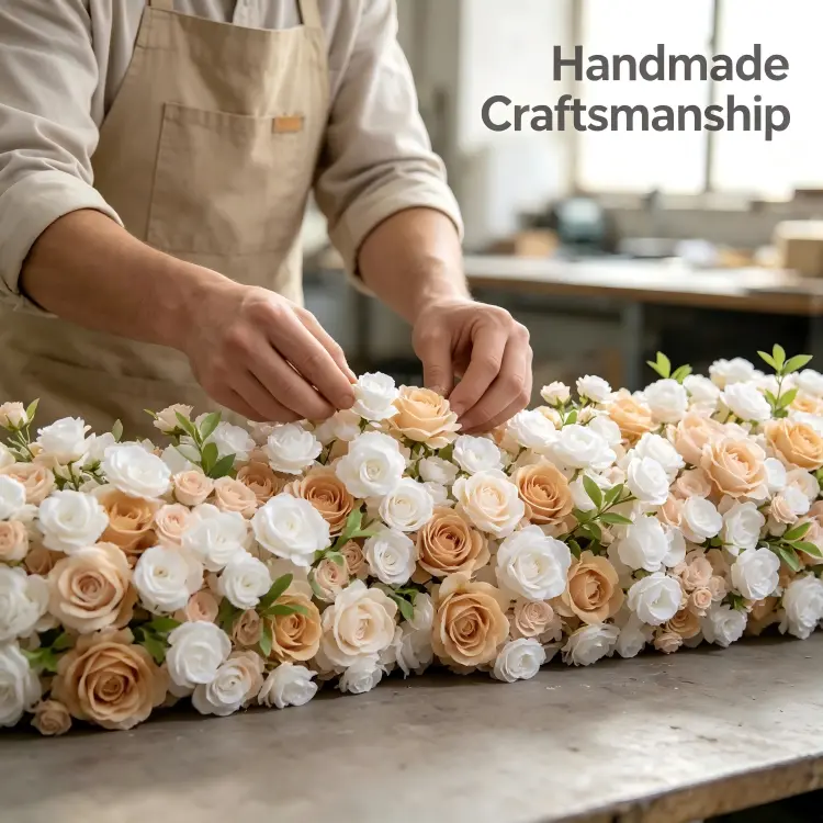 handmade silk flower arrangement artisan craftsmanship