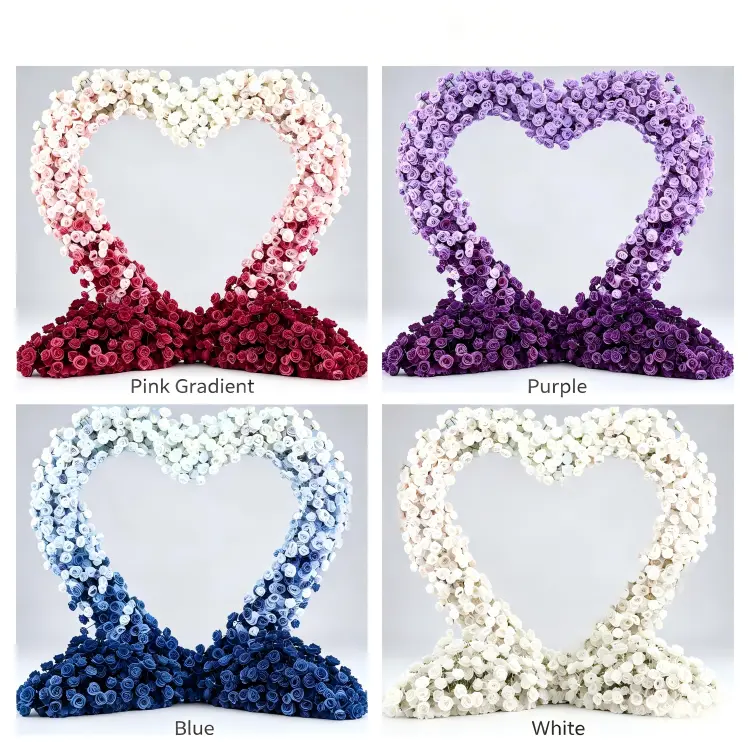 custom heart flower wall color options gradient examples