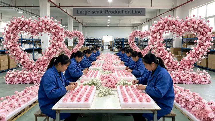 artificial flower factory production line workshop