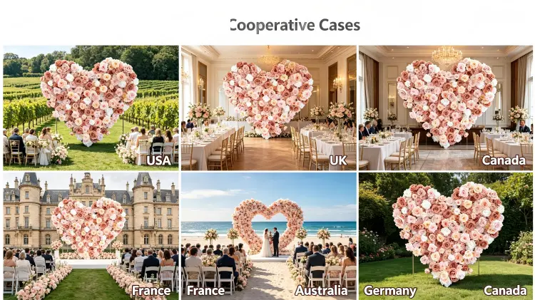 global wedding heart arch client case studies