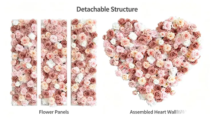 detachable heart arch panel frame assembly