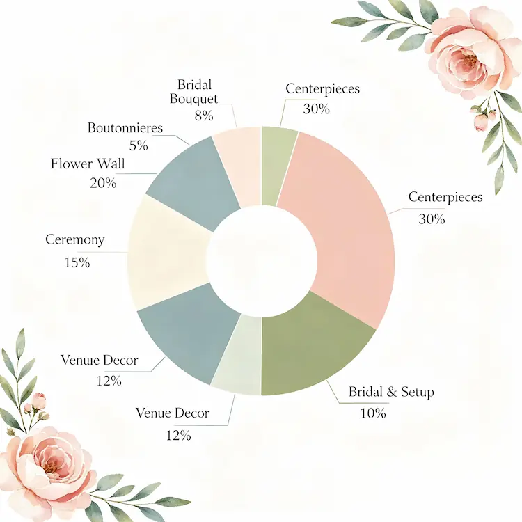 wedding floral budget breakdown chart