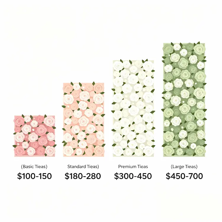 flower wall rental pricing tiers