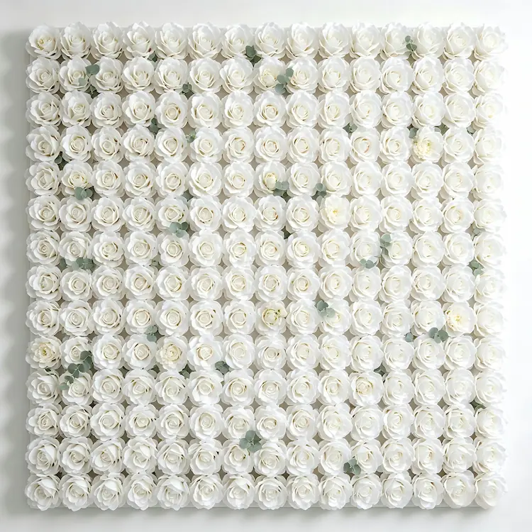 modern minimal flower wall style