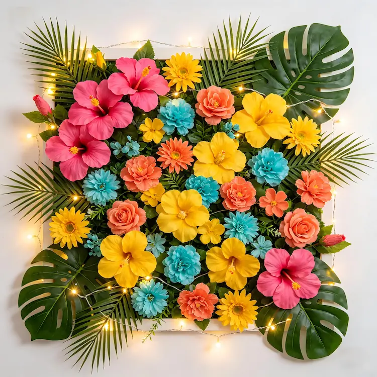 summer flower wall event decor