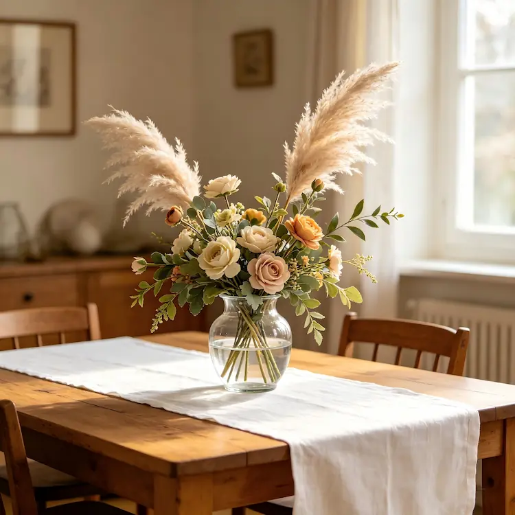 table centerpiece leftover flowers diy