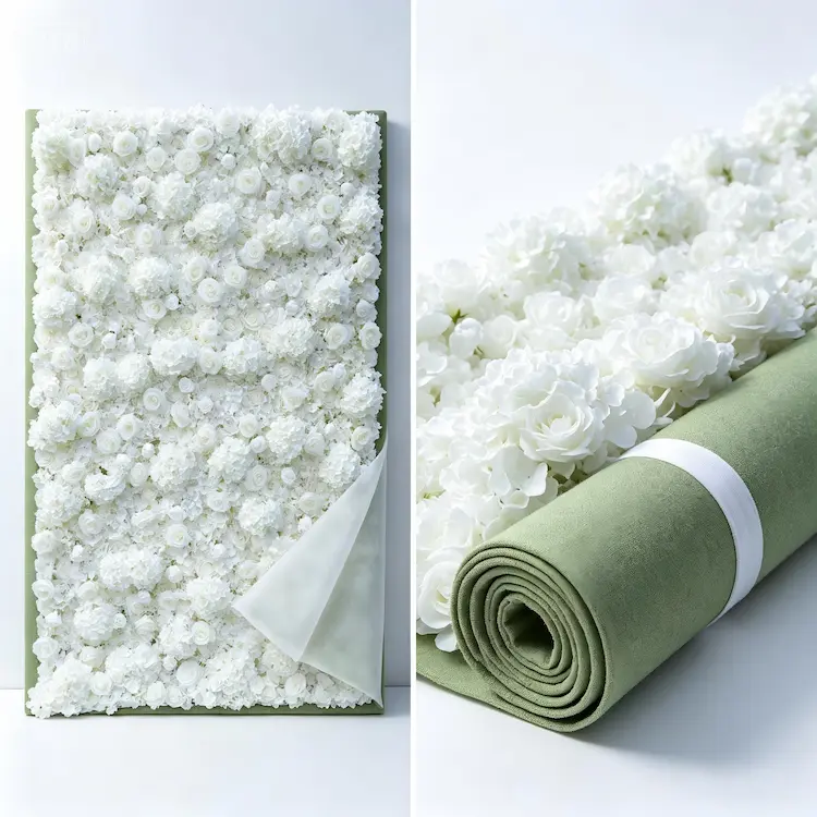 flower wall flat vs rolled storage