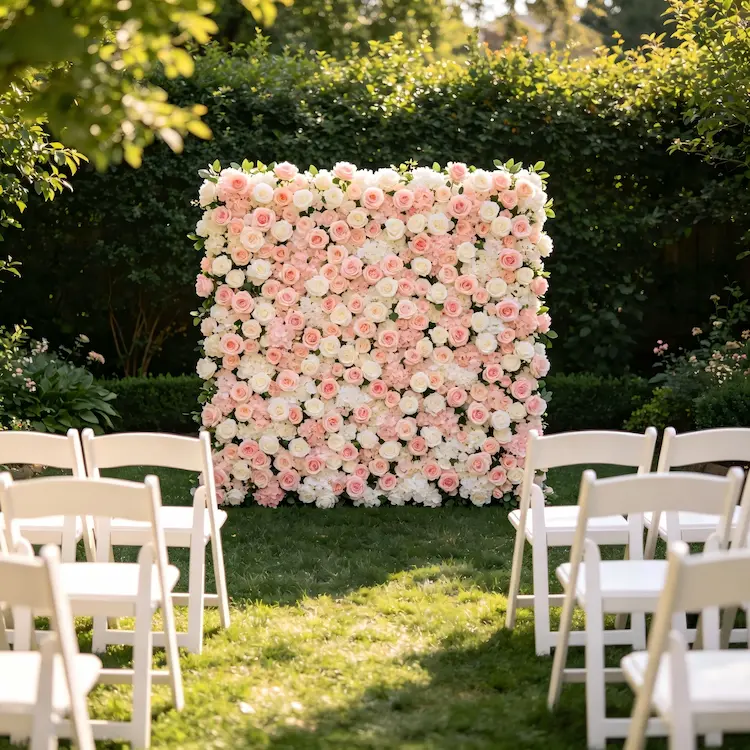 4x4 flower wall small wedding