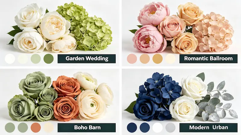 How to Choose the Perfect Color Palette for Your Wedding Flowers and Walls