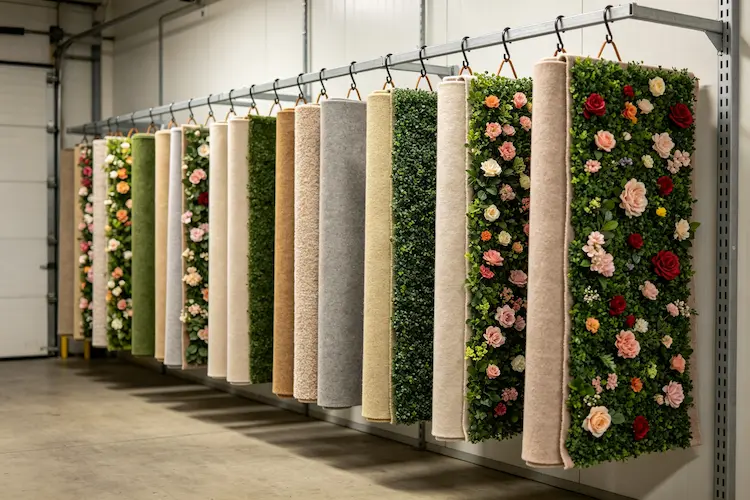 hanging artificial flower wall storage method