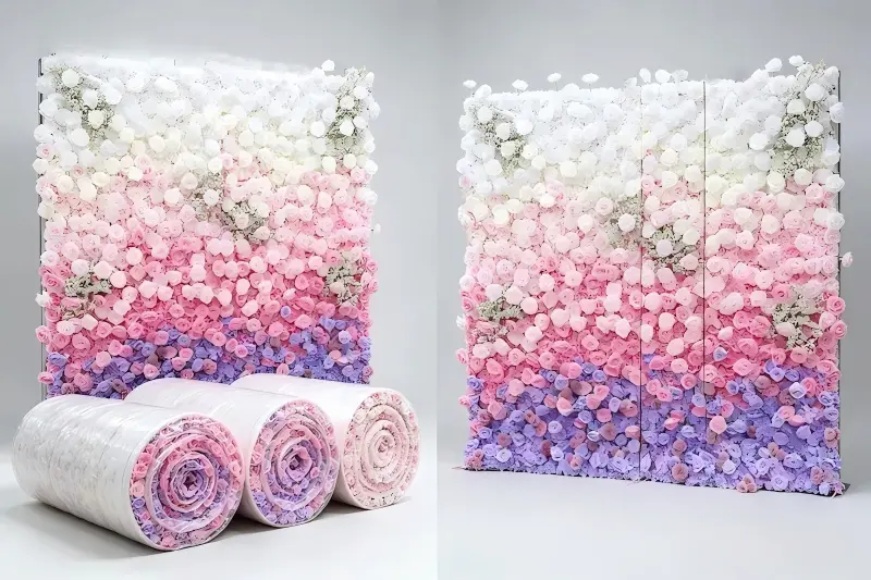 Rolling Flower Wall vs Traditional Panels: Which Is Better for Your Rental Business?