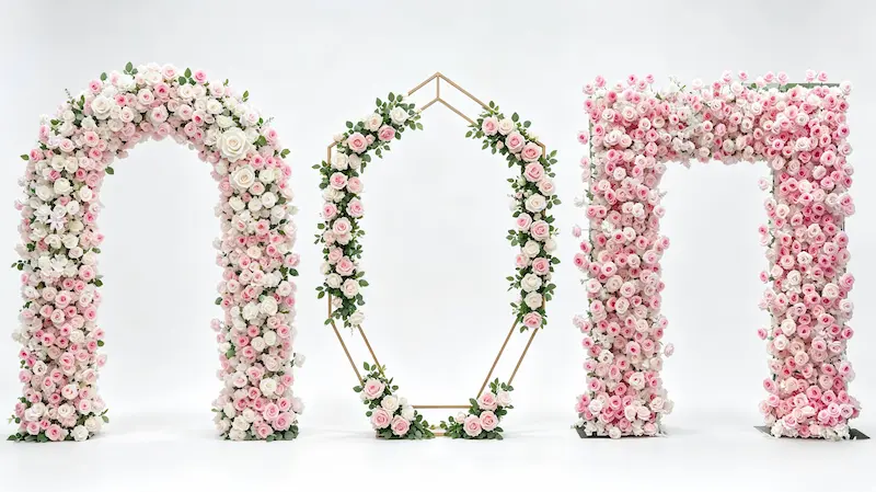 Round vs Hexagon vs Square Flower Arch: Full Rental Comparison