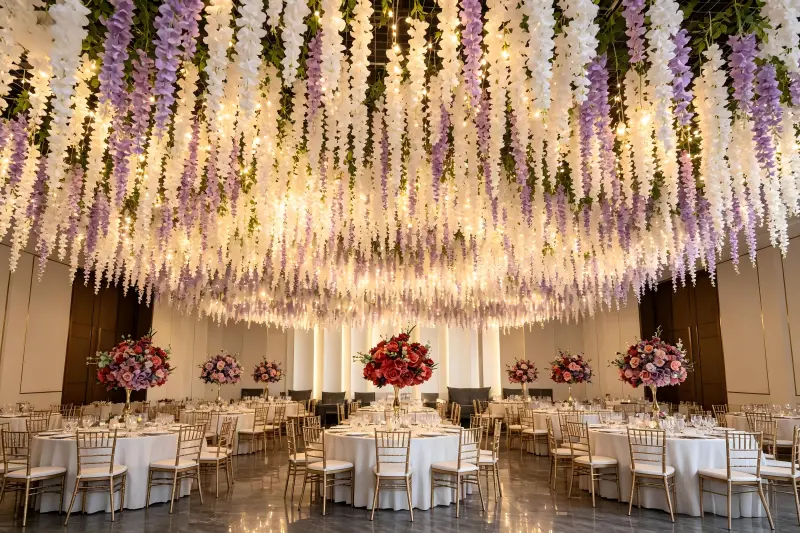 How to Hang Flower Garlands from Ceilings Without Damage