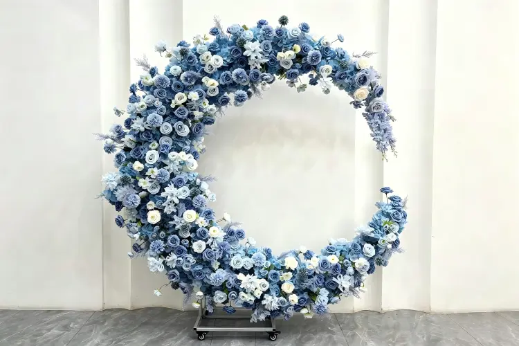 7.5ft white moon gate arch wedding ceremony backdrop